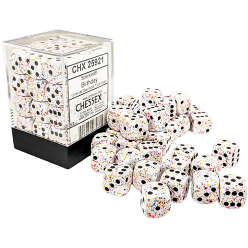 Chessex Speckled Birthday 36d6 Dice Set — 12mm Six-Sided