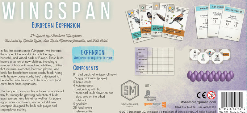 Wingspan: European Expansion [Board Game]