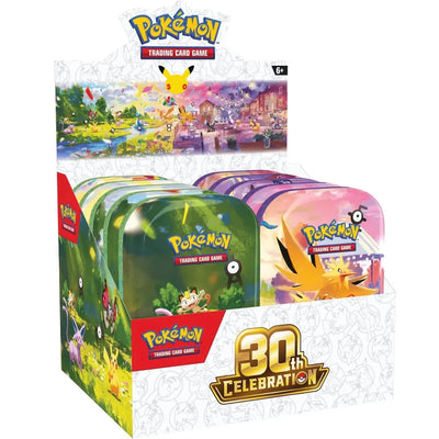Pokémon 30th Anniversary Celebration Mini Tins Display (10 Count)