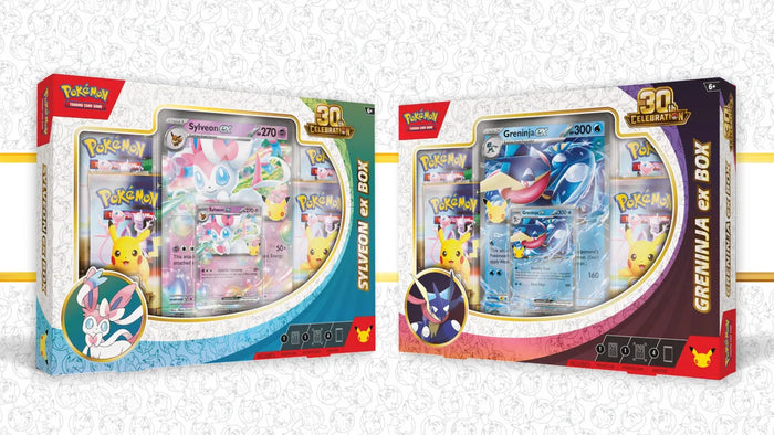 Pokemon: 30th Celebration Greninja ex Box and Tech Sticker Collection