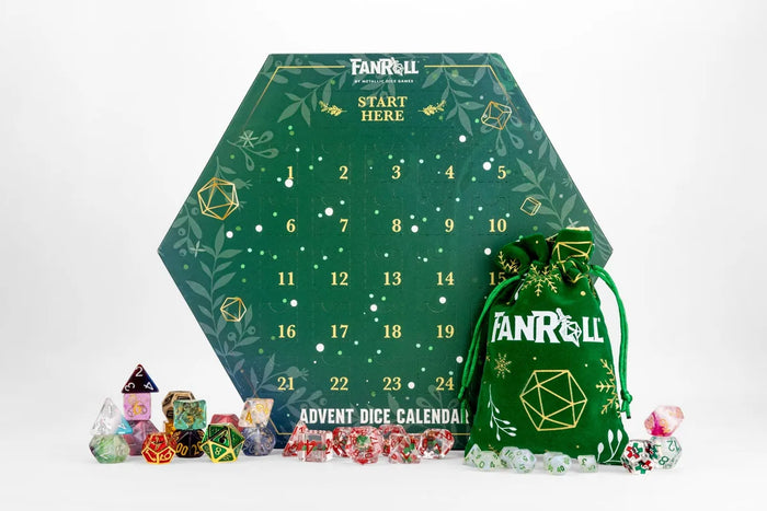 Metallic Dice Games Fanroll Holiday Dice Advent Calendar