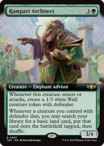 Rampart Architect (Extended Art) [Tarkir: Dragonstorm Commander]
