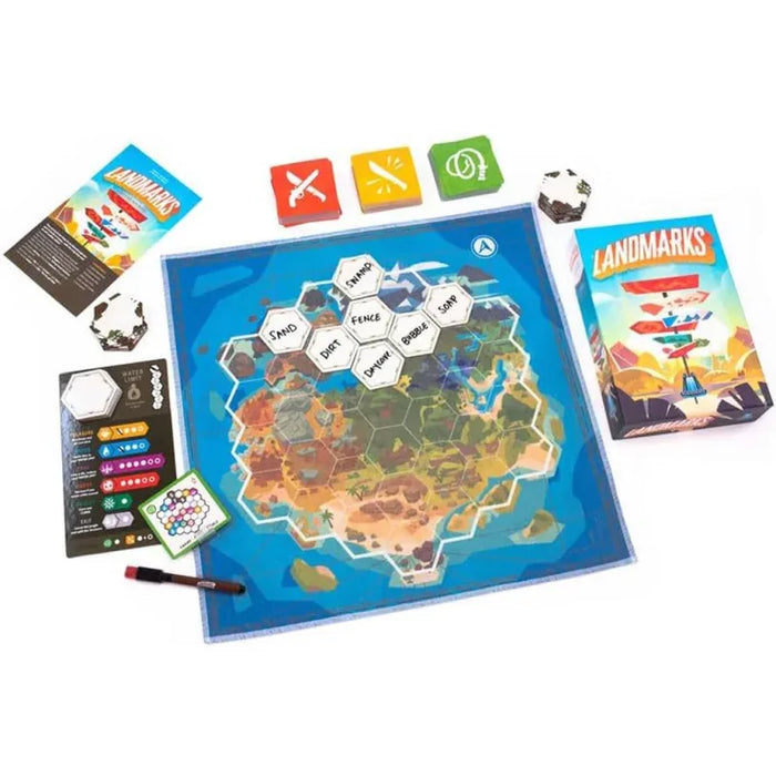 Landmarks Board Game by Floodgate Games | Word Chain Party Game