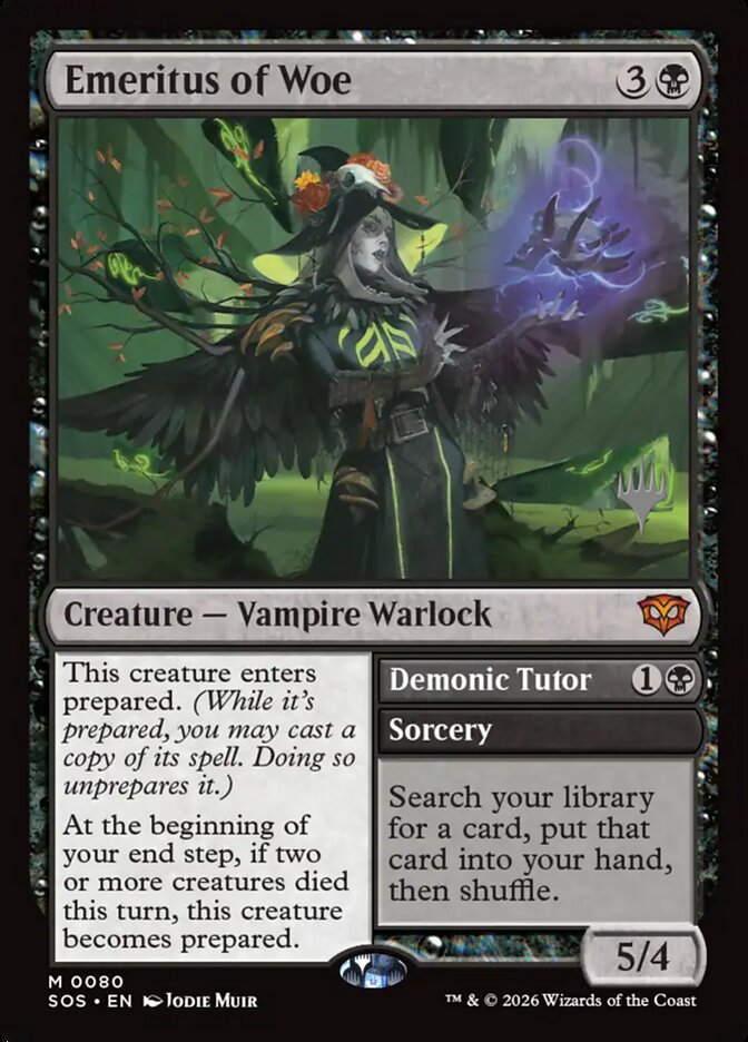 Emeritus of Woe // Demonic Tutor (Promo Pack) [Secrets of Strixhaven]