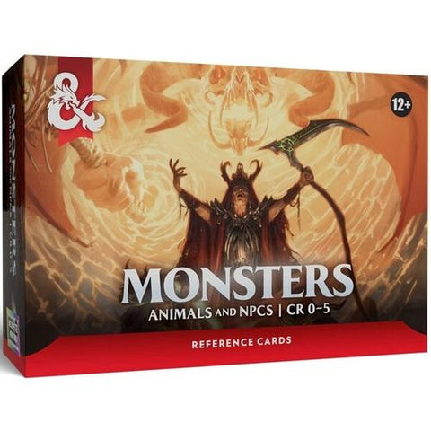 D&D Monster Reference Cards: Animals & NPCs | CR 0–5 Stat Cards