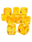 Chessex Translucent Yellow/White 16mm D6 Dice Block™ (12 dice)