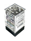 Chessex Translucent Smoke/White 16mm D6 Dice Block™ (12 dice)