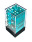 Chessex Translucent Teal/White 16mm D6 Dice Block™ (12 dice)