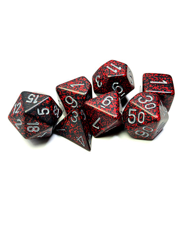 Chessex Speckled Silver Volcano Polyhedral 7-Die Set