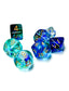 Chessex Nebula Oceanic/Gold Luminary Polyhedral 7-Dice Set