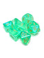 Chessex Borealis Light Green/Gold Luminary Polyhedral 7-Dice Set