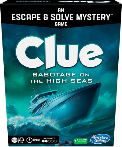 Clue Sabotage on the High Seas, An Escape & Solve Mystery Game [Board Game]