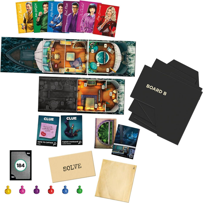 Clue Sabotage on the High Seas, An Escape & Solve Mystery Game [Board Game]
