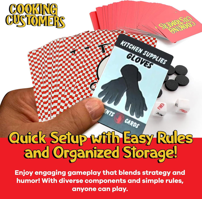 Cooking Customers - Play Cards, Roll Dice And Don't Get Fired [Board Game]