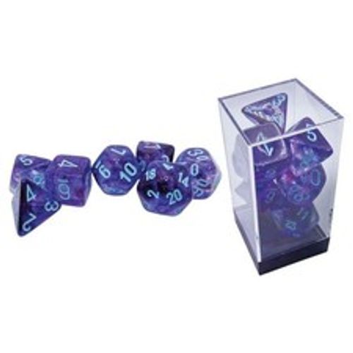Chessex Mega-Hedral Nebula Nocturnal/Turquoise 7-Piece Dice Set