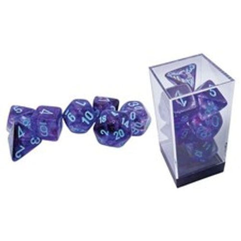 Chessex Mega-Hedral Nebula Nocturnal/Turquoise 7-Piece Dice Set