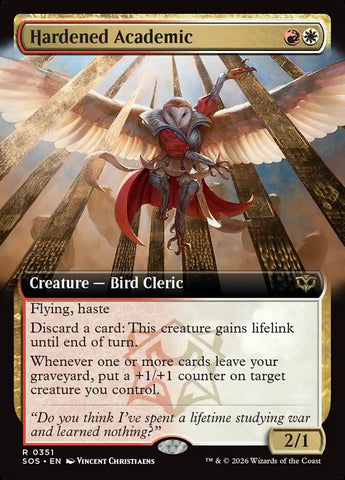 Hardened Academic (Extended Art) [Secrets of Strixhaven]