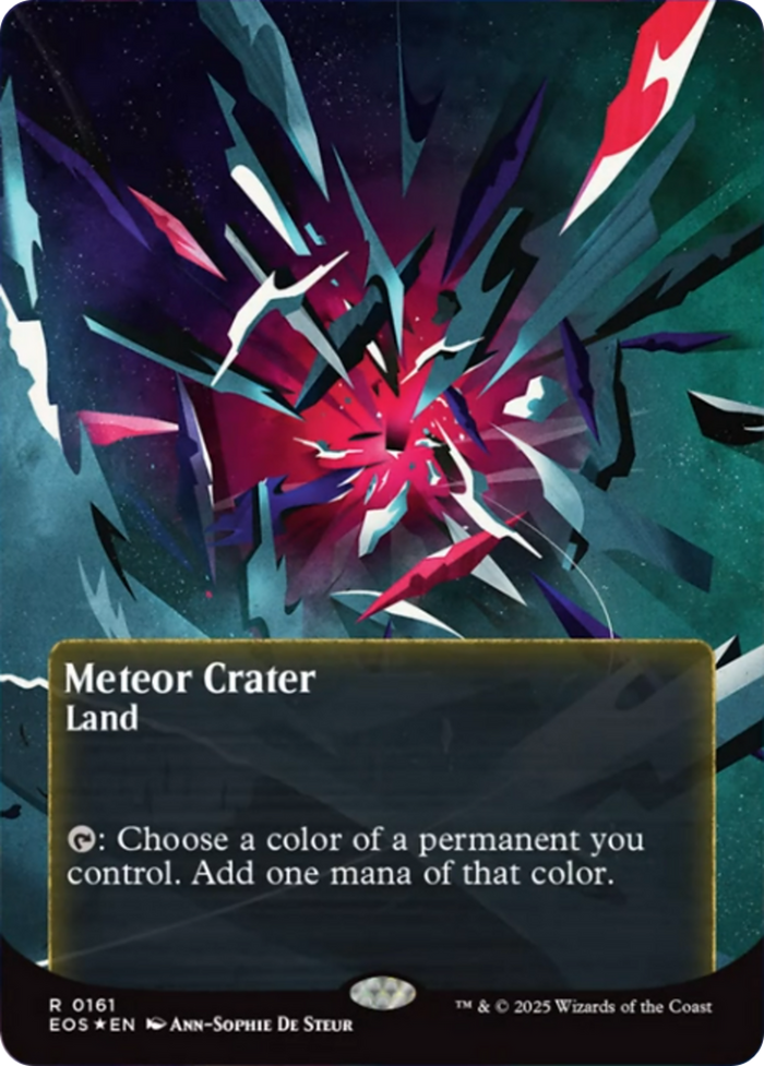 Meteor Crater (0161) (Borderless) (Galaxy Foil) [Edge of Eternities: Stellar Sights]