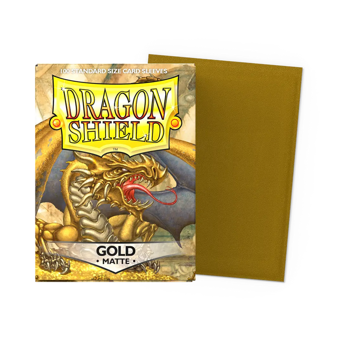 Dragon Shield: Standard 100ct Sleeves - Gold (Matte)
