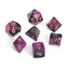 Chessex Gemini Mini 7-Die Set: Black-Purple/Gold