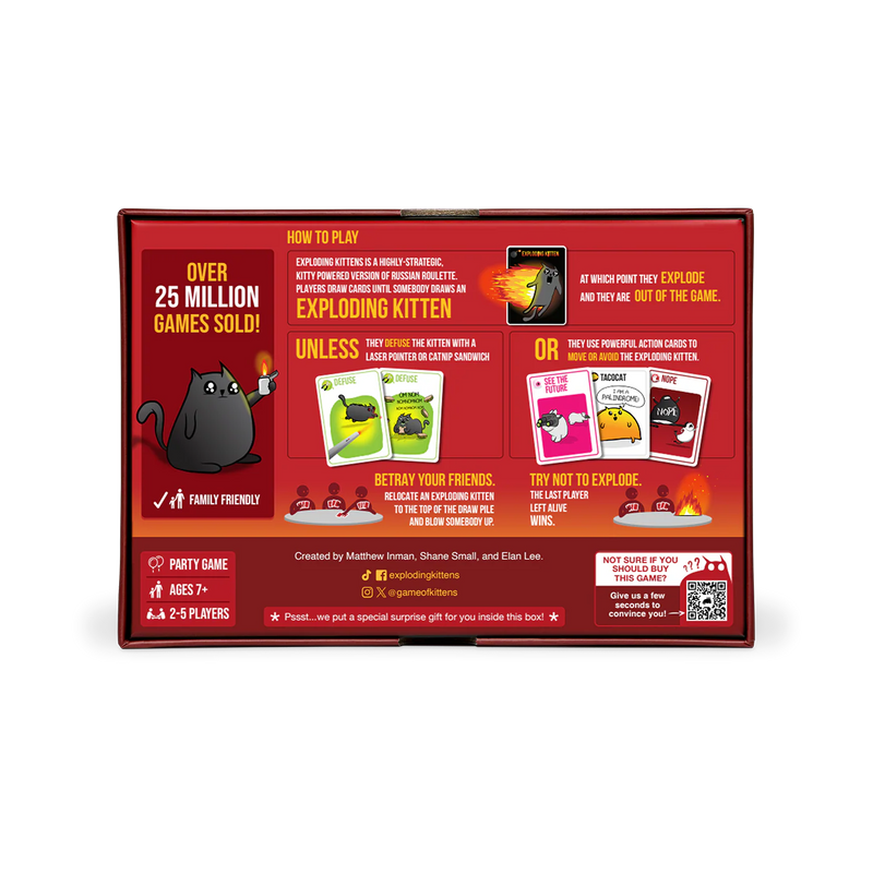 Exploding Kittens: Original Edition Card Game [Party Game]