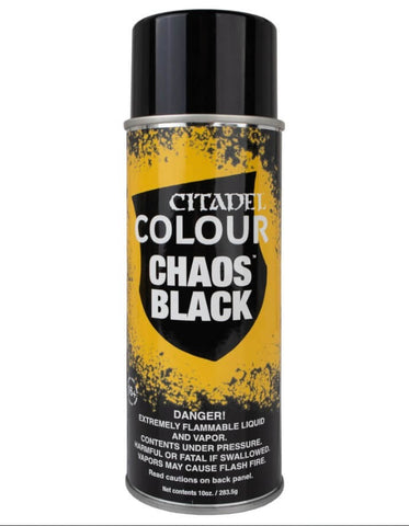 Citadel Colour: Chaos Black Primer Spray Paint 62-02