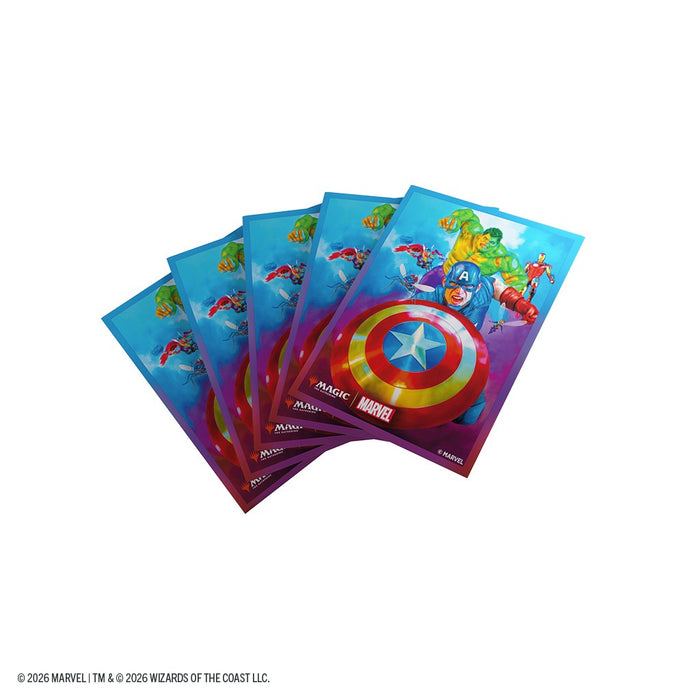 Gamegenic Marvel Super Heroes Premium Art Sleeves: Captain America Team League