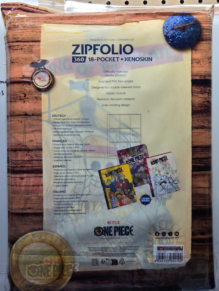Ultimate Guard Netflix One Piece Crew Zipfolio 360: 18-Pocket Xenoskin