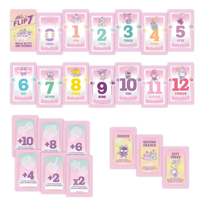 USAopoly Flip 7: Hello Kitty and Friends Edition Card Game
