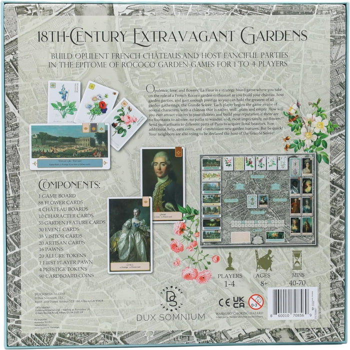 La Fleur Rococo Gardens Board Game (1-4 Players)