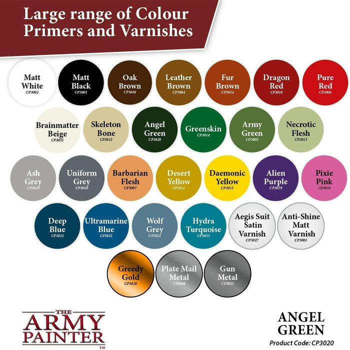 The Army Painter Colour Primer: Angel Green 400ml Acrylic Spray Primer