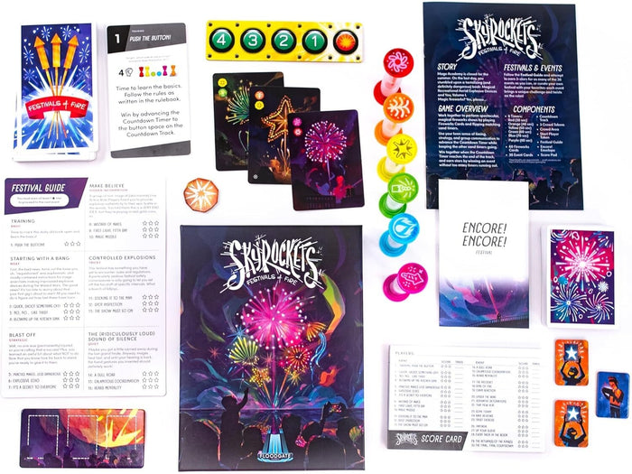 Floodgate Games Skyrockets Festivals of Fire Party Game