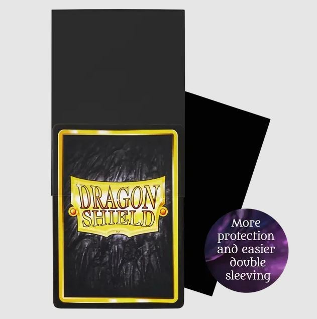 Dragon Shield Perfect Fit Thick Inner Card Sleeves: Black Standard Size (100 Count)
