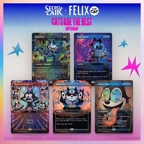 Magic: The Gathering - Secret Lair: Felix the Cat Magic Bag of Tricks Foil Edition