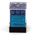 Chessex Dice Block: 36 Gemini Black-Blue with Gold d6 Dice