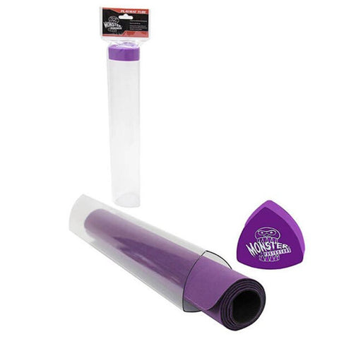 Monster Protectors Prism Purple Play Mat Storage Tube: Clear with Purple Cap