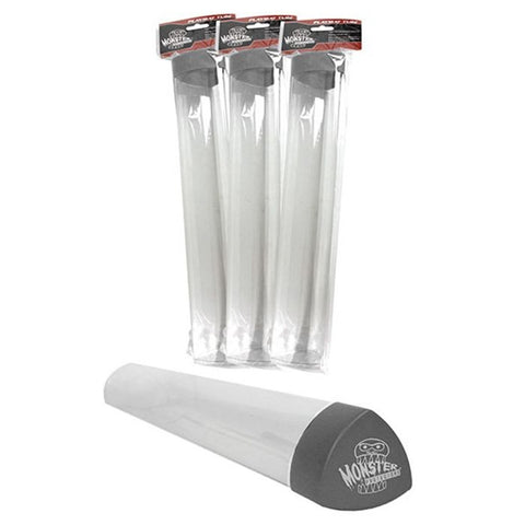 Monster Protectors Prism Silver Play Mat Storage Tube: Clear with Silver Cap