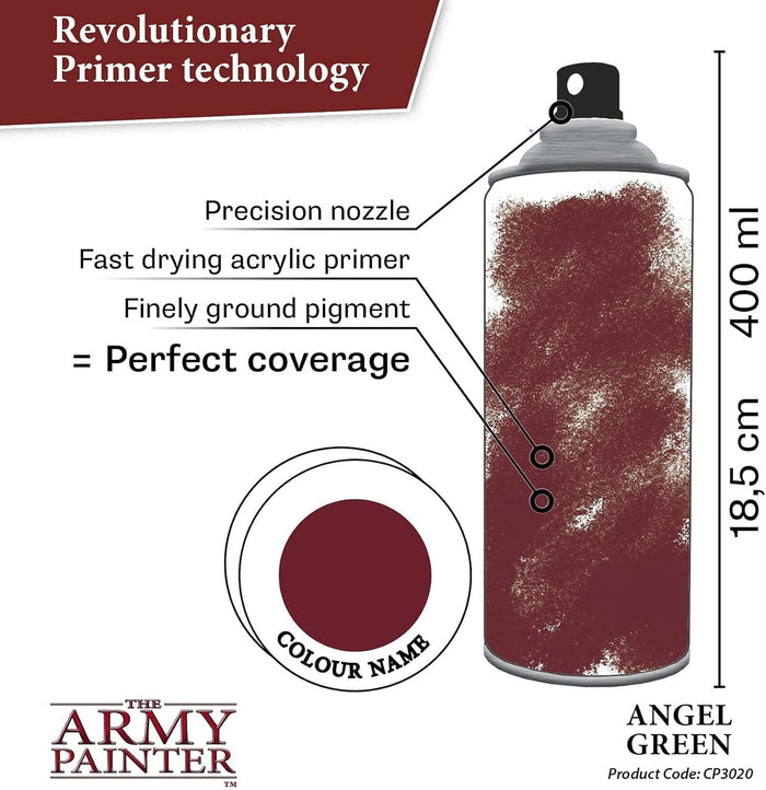 The Army Painter Colour Primer: Angel Green 400ml Acrylic Spray Primer