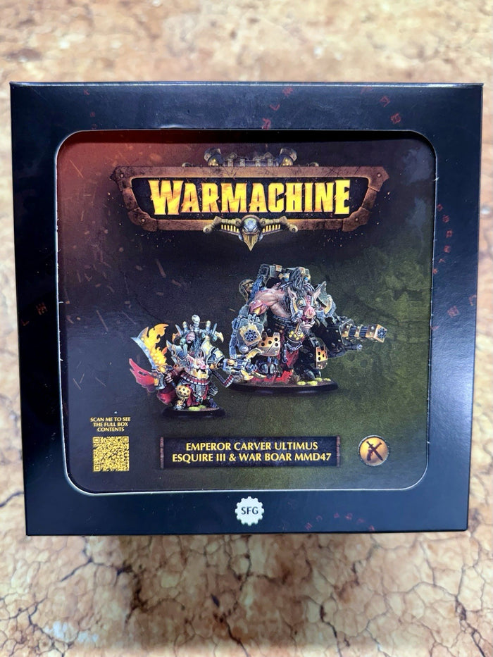 Steamforged Warmachine: Emperor Carver Ultimus Esquire III War Boar Miniature