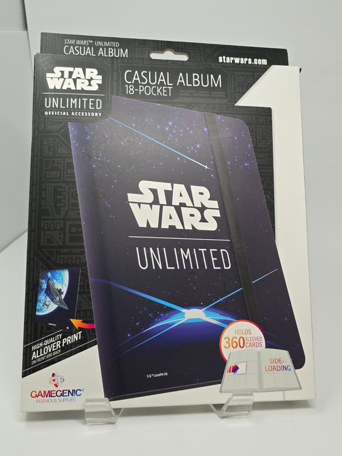 GameGenic Star Wars: Unlimited - Casual Album 18 Pocket Deck Box: Blue