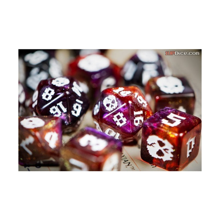 Infinite Black Poly Set - Cackling Skull (11 Dice)