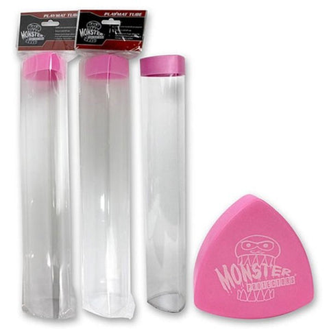 Monster Protectors Prism Play Mat Storage Tube: Pink with Clear Cap