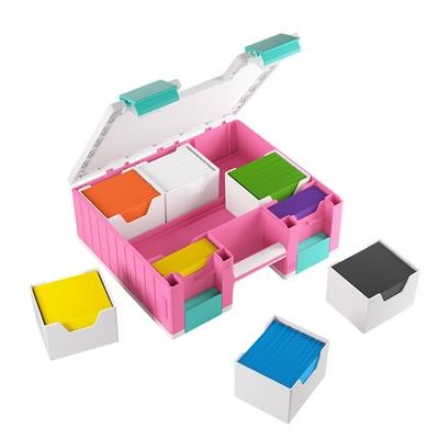 GameGenic Castle Deck Box: Pink/White/Teal