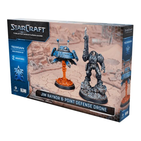 Archon Studio StarCraft Miniatures Game: Terran Jim Raynor & Defense Drone (2 Miniatures)