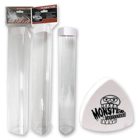 Monster Protectors Prism Play Mat Storage Tube: White with Clear Cap