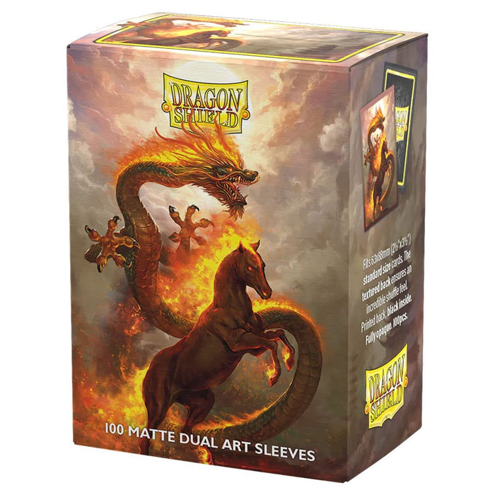 Dragon Shield Matte Dual Art Sleeves: Fire Horse (100 Count)