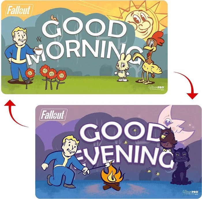Ultra Pro Playmat: Fallout - Vault Boy Good Morning Good Evening Double Sided