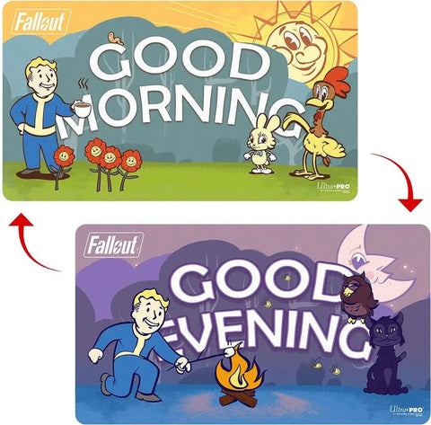 Ultra Pro Playmat: Fallout - Vault Boy Good Morning Good Evening Double Sided
