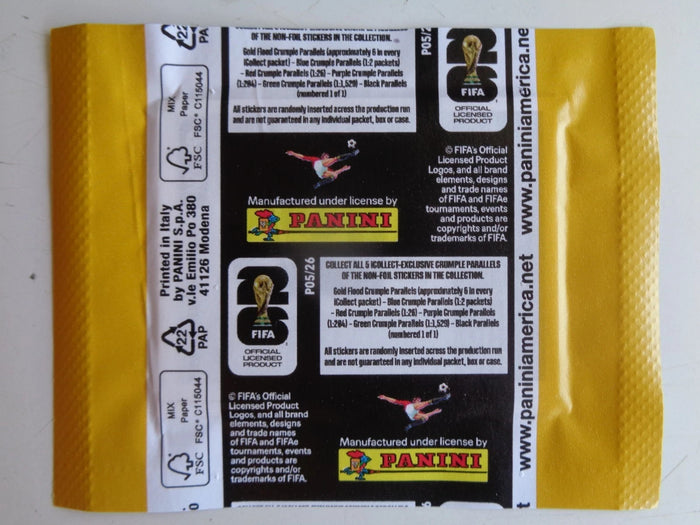 Panini FIFA World Cup Gold Crumple Online Exclusive Booster Pack
