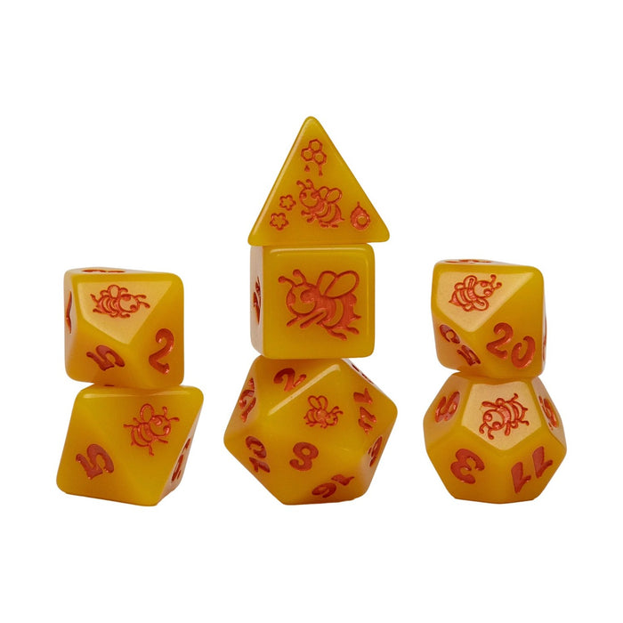 Sirius Dice Poly Set: Golden Buzz (7 Pieces)